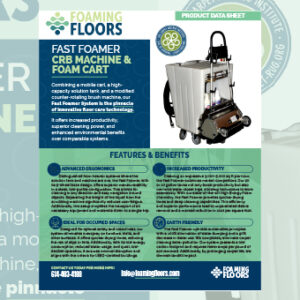 Fast Foamer CRB Machine & Foam Cart Product Data Sheet