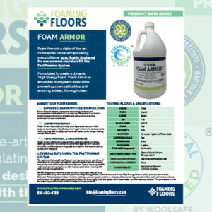Foaming Floors Foam Armor Product Data Sheet