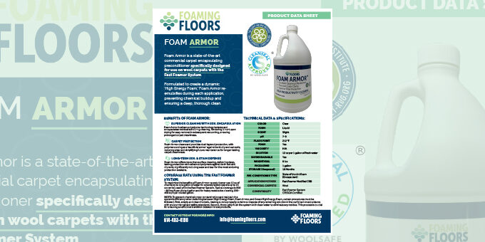 Foaming Floors Foam Armor Product Data Sheet